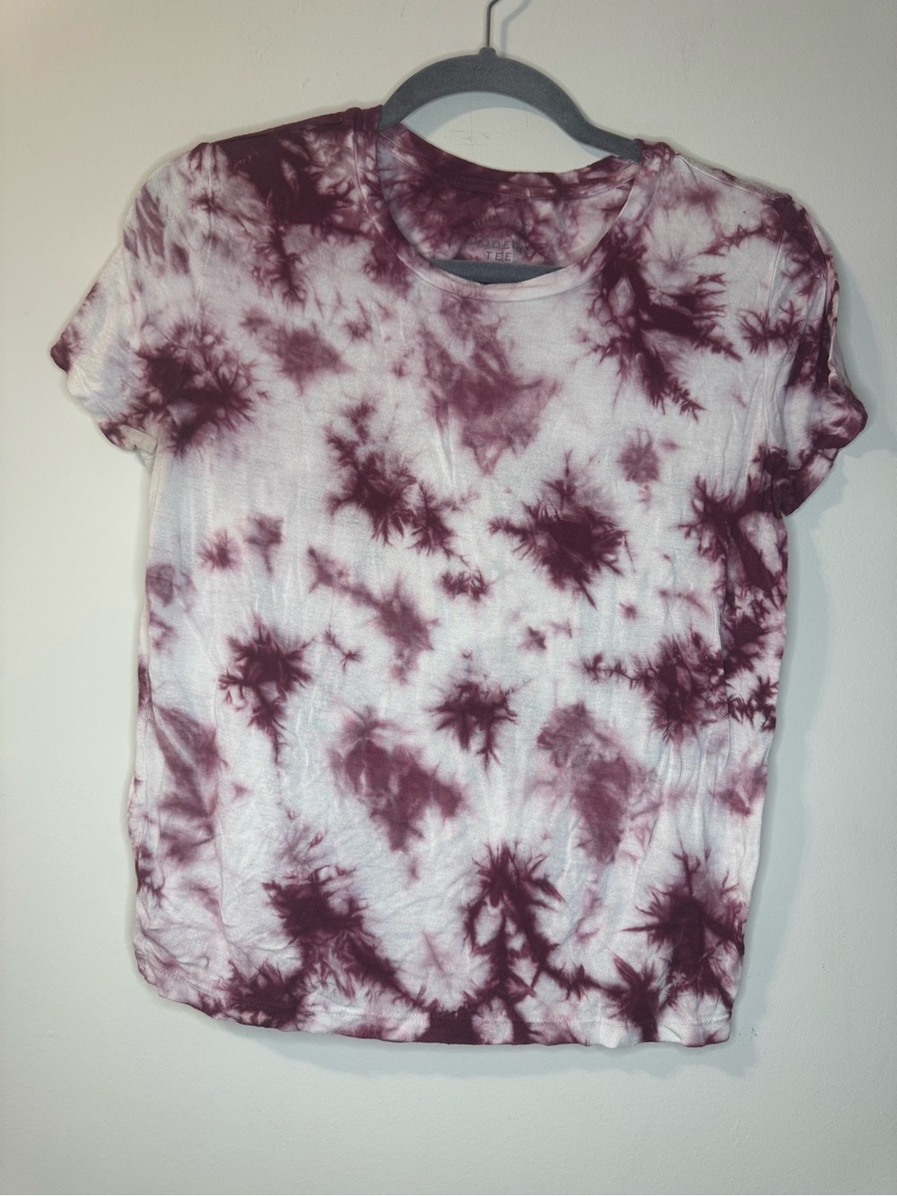Aero Aéropostale Seriously Soft Tie Dye T Shirt Burgundy Mauve Womens M